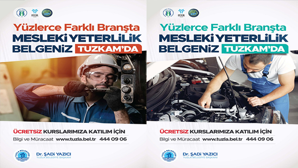 Tuzla Belediyesi’nden uygulamalı mesleki eğitim kursları