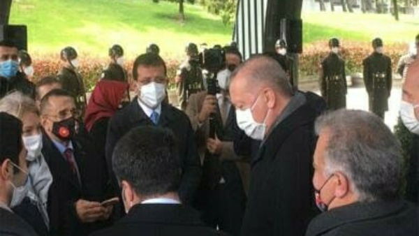 Cumhurbaşkanı Erdoğan ile İBB başkanı İmamoğlu Turgut Özal’ı anmak için bir araya geldi