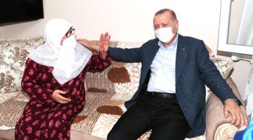 Erdoğan’dan Mahruze Teyze’ye ziyaret