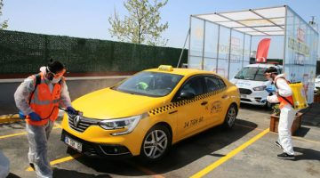 Kamu araçları dezenfekte edildi