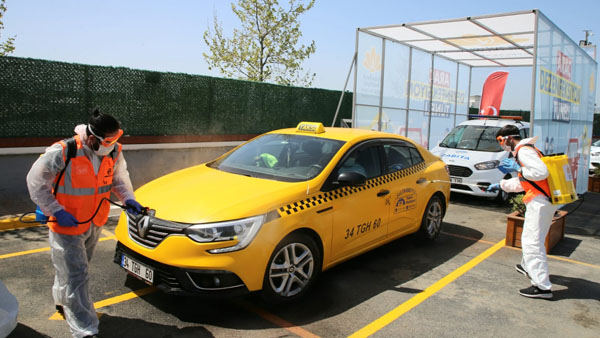 Kamu araçları dezenfekte edildi