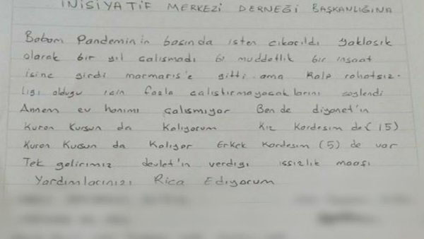 Sultanbeyli’de, yürekleri sızlatan o mektup!
