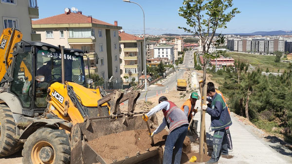 Pendik’te peyzaj çalışmaları sürüyor
