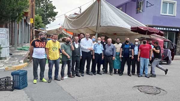 Başkan Koca’dan pazarcı esnafına ziyaret