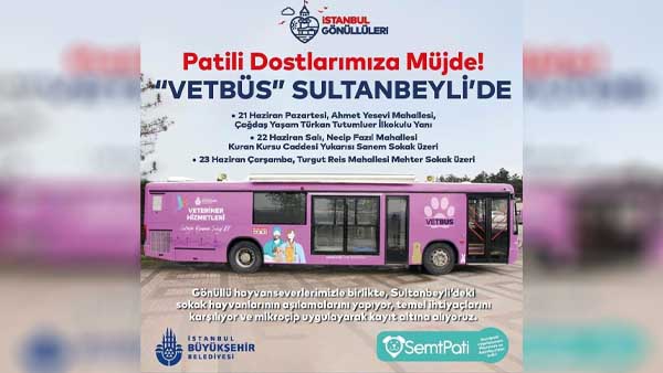 Patili dostlar için VETBÜS Sultanbeyli’de