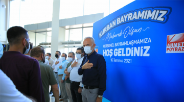 Başkan Poyraz personelle bayramlaştı