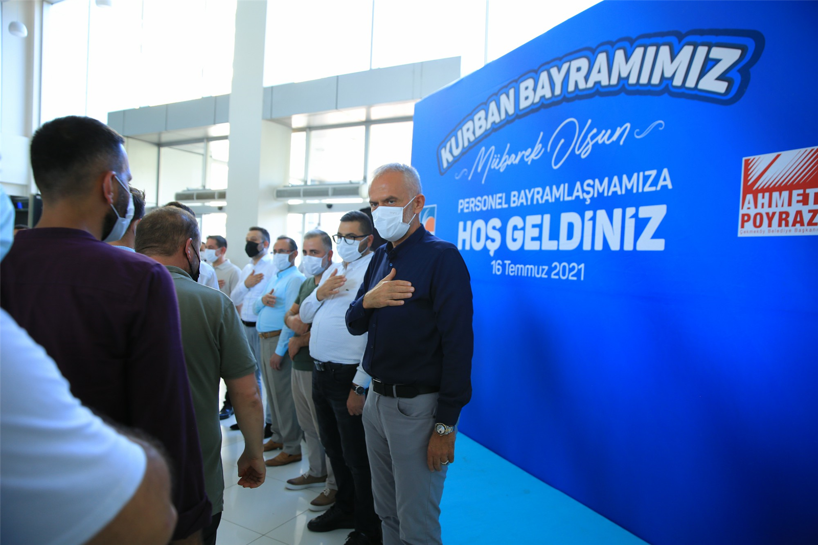Başkan Poyraz personelle bayramlaştı