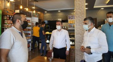 Başkan Keskin ve Tombaş’tan esnaf ziyareti