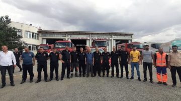 Erzurum İtfaiyesi yangın bölgesinde