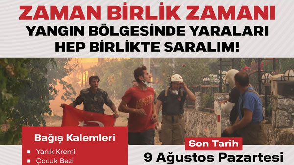 Çekmeköy’de yangın zedeler için yardım kampanyası