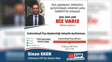 Sinan Eker, CHP İlçe Başkanlığı adaylığını açıklayacak!