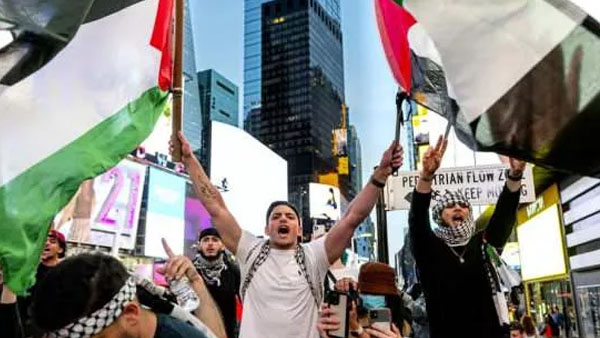 New Yorklular Filistin’e destek gösterisi düzenledi