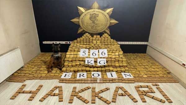 Yüksekova’da 566 Kilogram Eroin Yakalandı