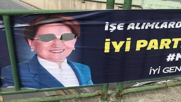 Sultanbeyli’de, İYİ Parti’nin pankartlarına provakatif saldırı!