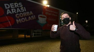 Öğrencilerden çorba molasına yoğun ilgi