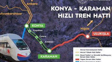 Konya Karaman arası 40 dakikaya inecek!
