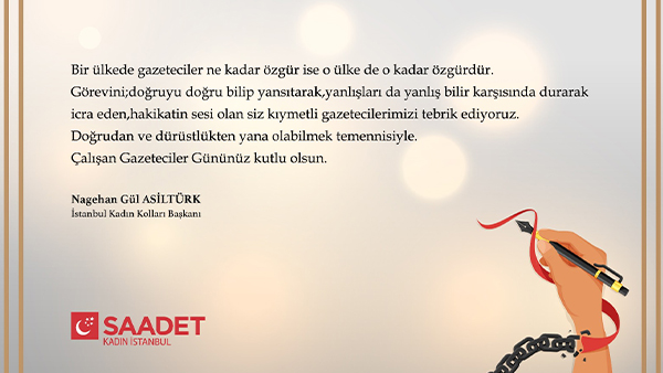 Başkan Asiltürk’ten Gazeteciler Günü mesajı