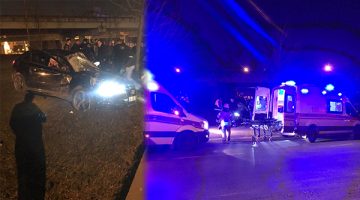 Üsküdar’da otomobil takla attı: 4 yaralı