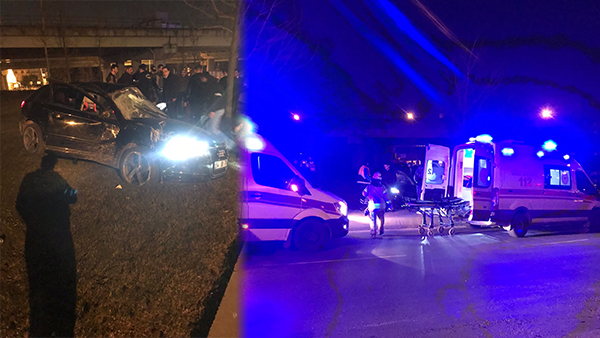 Üsküdar’da otomobil takla attı: 4 yaralı