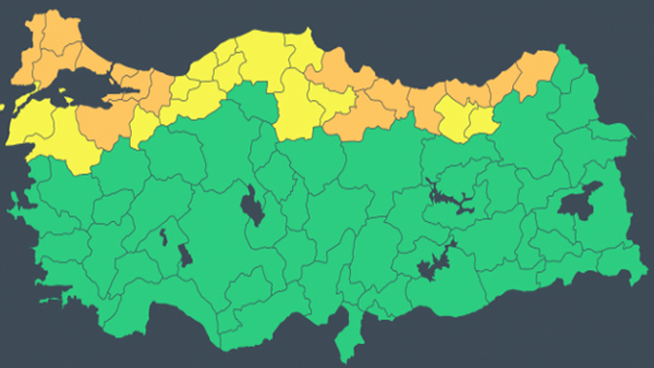 İstanbul  ve 26 ile Meteorolojiden uyarı!