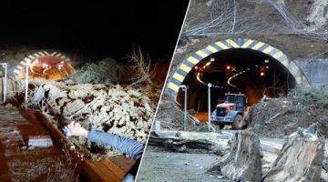 Bolu Tüneli’nde heyelan: TEM trafiğe kapandı!