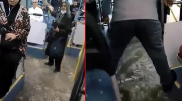 İstanbul’u sağanak yağış vurdu! İETT otobüsünü su bastı!