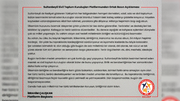 SULDEP Yönetiminden Terör Açıklaması