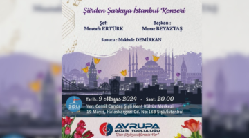 ” Şiirden Şarkıya İstanbul ”  konseri müzikseverlerle buluşuyor