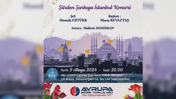 ” Şiirden Şarkıya İstanbul ”  konseri müzikseverlerle buluşuyor