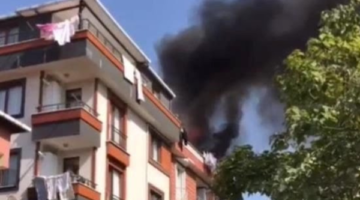 Sancaktepe’de 4 Katlı Binada Yangın Paniği