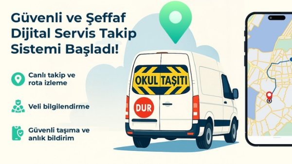 TAŞIMALI EĞİTİM HİZMETİNDE DİJİTAL TAKİP DÖNEMİ BAŞLADI