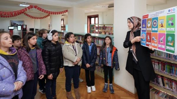 “KÜTÜPHANELERDEYİZ” ETKİNLİĞİYLE ÖĞRENCİLER, KÜTÜPHANELERDE BİLGİ VE BECERİ KAZANIYOR