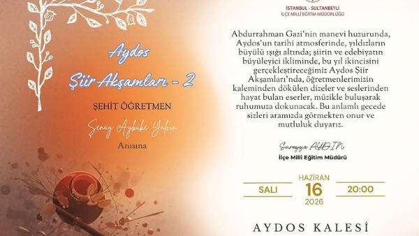 Aydos Şiir Akşamları’nın İkincisi Aydos Kalesi’nde Düzenleniyor