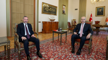 TBMM BAŞKANI KURTULMUŞ, BAŞKAN ALİ TOMBAŞ’I KABUL ETTİ