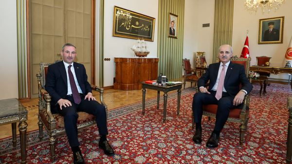 TBMM BAŞKANI KURTULMUŞ, BAŞKAN ALİ TOMBAŞ’I KABUL ETTİ